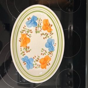 Giovanni Valdarno Ironstone Ceramica Platter Vintage made in Italy vtg